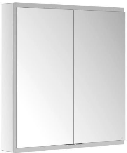 KEUCO Royal Modular 2.0 Spiegelschrank, unbeleuchtet, 600x700x120 mm, silber-eloxiert, 2 Türen, Steckdose & USB