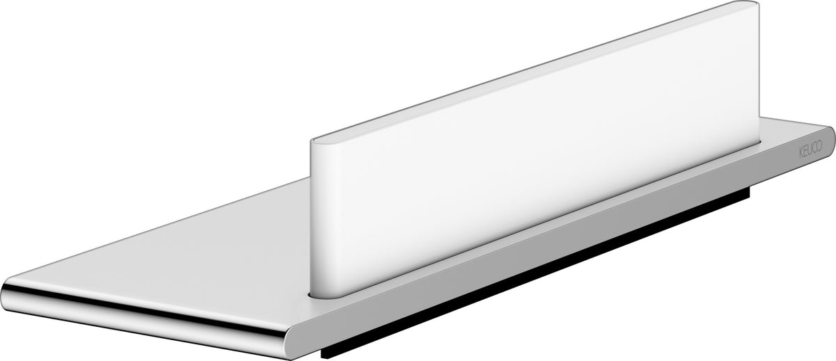 KEUCO Edition 400 Duschablage mit Glasabzieher, Aluminium silber-eloxiert, 328 mm