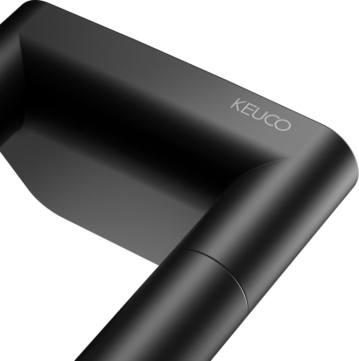 KEUCO REVA Handtuchhalter 450 mm schwarz matt – 2-armig, starr, Wandmontage