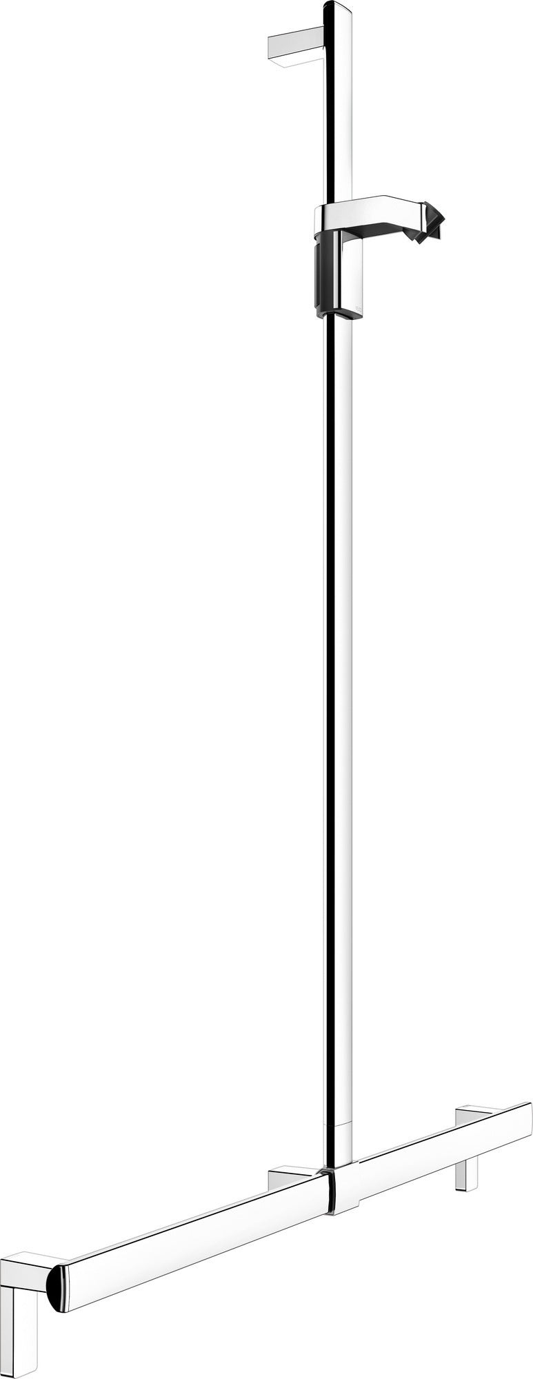 KEUCO Duschhandlauf AXESS 35014, silber-eloxiert, 1000/1301 mm, mit Brausestange