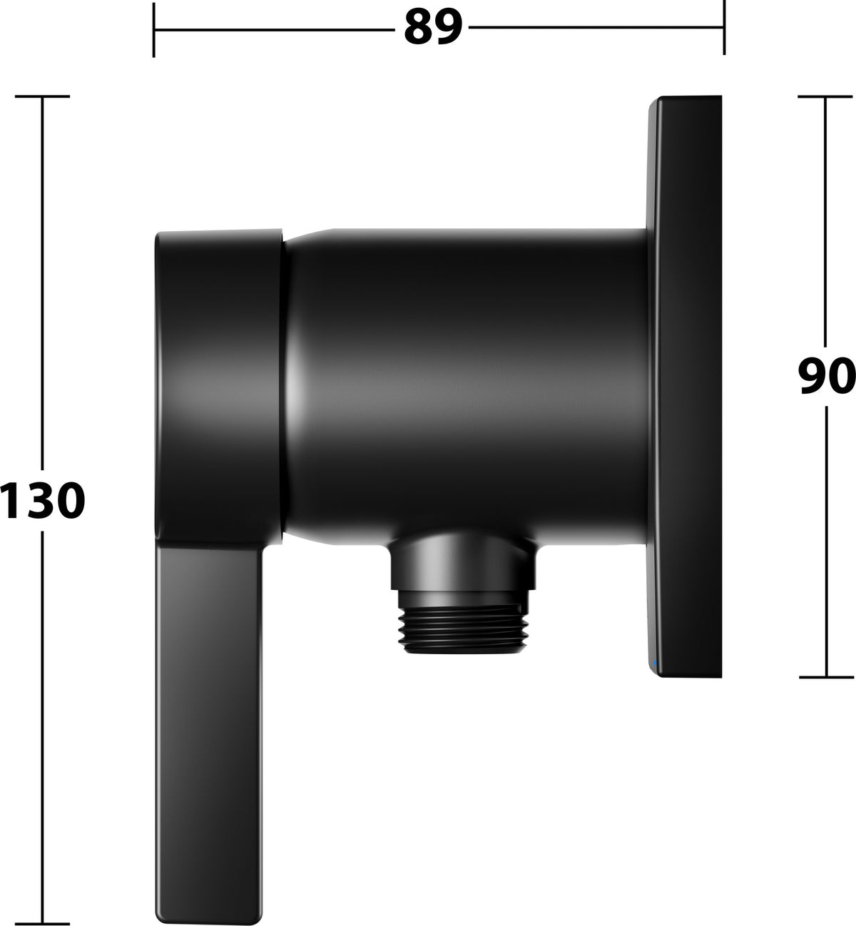 KEUCO IXMO_solo UP Wandanschlussbogen mit Schlauchanschluss DN15 – Unterputz-Funktionseinheit