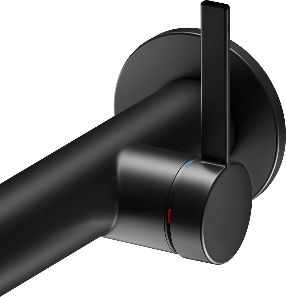 KEUCO IXMO Einhebel-Waschtischmischer Unterputz, rund, Ausladung 165 mm, schwarz matt