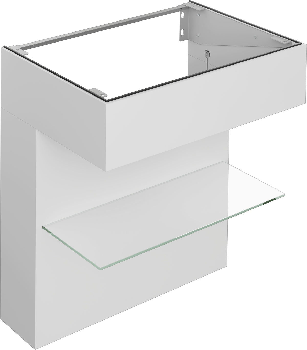 KEUCO Edition 11 Art Waschtischunterbau 800 mm mit Glasablage und Beleuchtung in Weiß