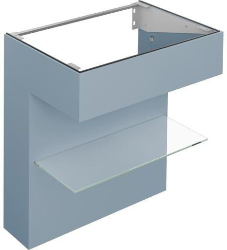 KEUCO Edition 11 Art Waschtischunterbau 800 mm mit Glasablage und Beleuchtung in Weiß