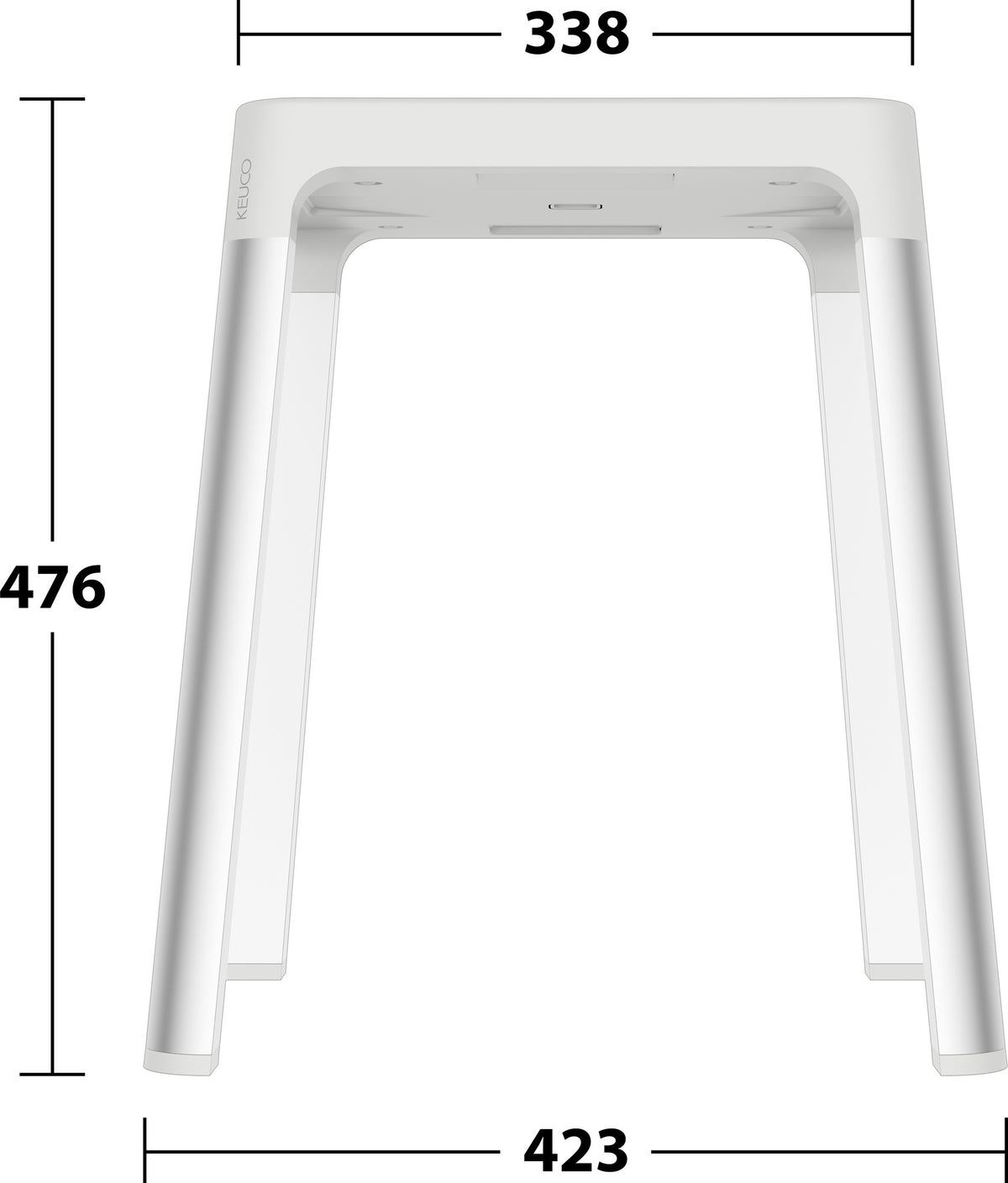 KEUCO AXESS Bad-Hocker 35082 – verchromt/weiß, stilvoll & funktional