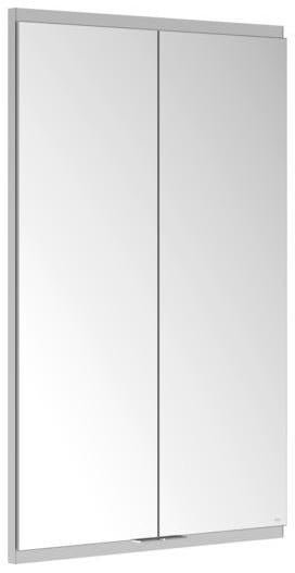 KEUCO Royal Modular 2.0 Spiegelschrank Wandeinbau 600 mm mit Steckdose und USB, silber-eloxiert