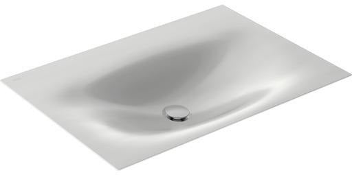 KEUCO Edition 11 Art Emaille-Waschtisch 806 mm mit 1-Loch-Bohrung in Weiß