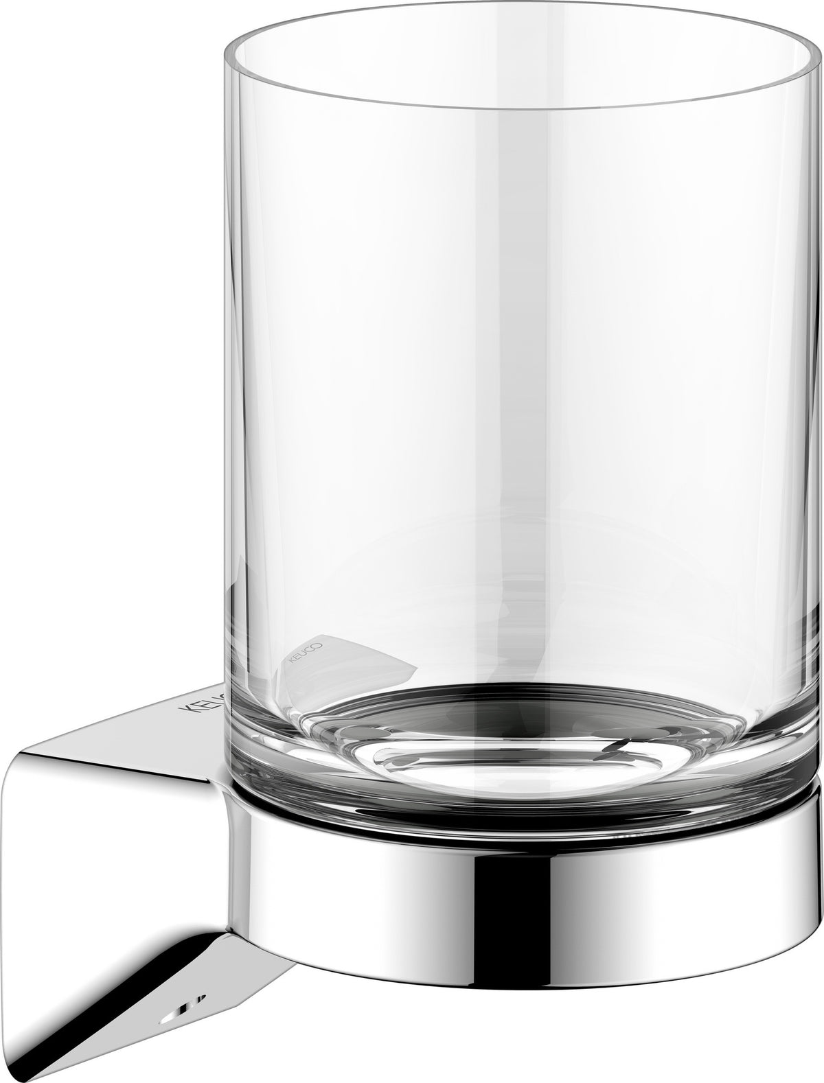 KEUCO Aveno Glashalter 14650 mit Echtkristall-Glas, verchromt – Zahnputzbecher-Halterung
