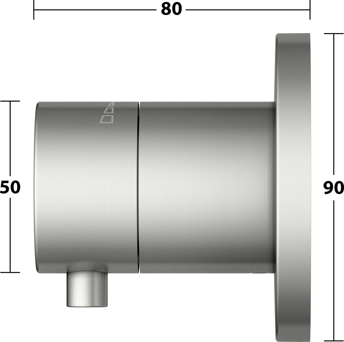 KEUCO IXMO Comfort Absperrventil Unterputz DN15 rund Messing gebürstet 59541