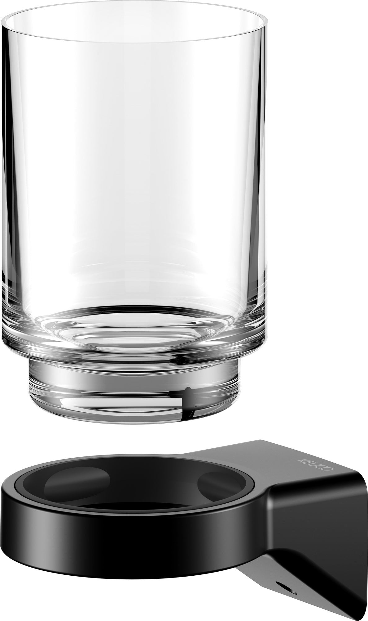 KEUCO Aveno Glashalter 14650 mit Echtkristall-Glas, verchromt – Zahnputzbecher-Halterung