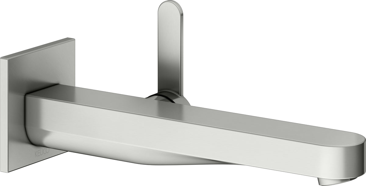 KEUCO IXMO Einhebel-Waschtischmischer Unterputz Wandmontage 187 mm Messing gebürstet
