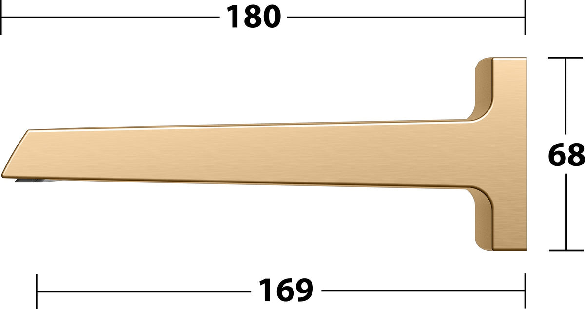 KEUCO Schwallbrause meTime_spa 59982 – Wandanschluss, verchromt, Messing, 169 mm Ausladung