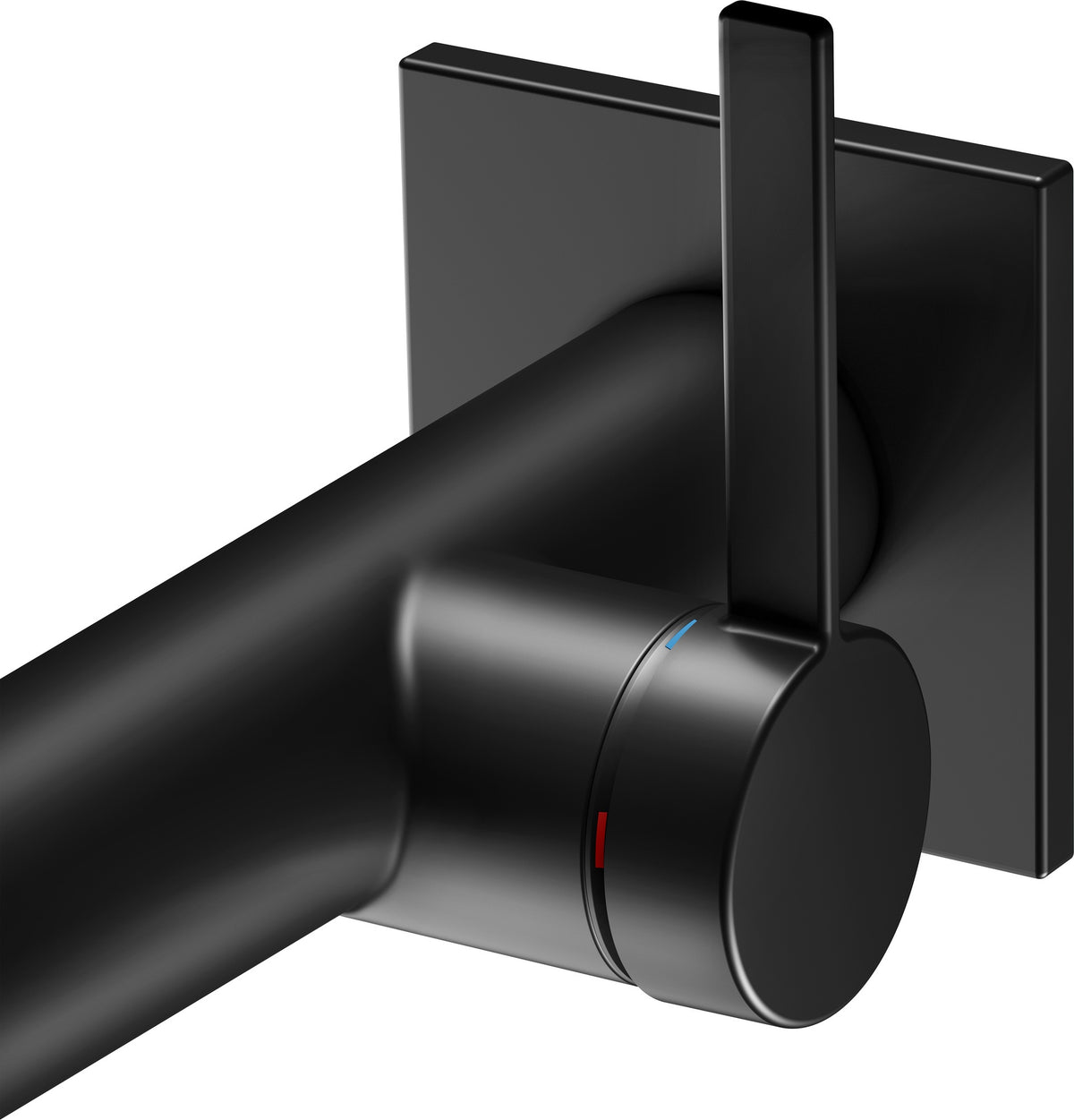 KEUCO IXMO Pure Einhebel-Waschtischmischer Unterputz, eckig, Ausladung 165 mm, schwarz matt
