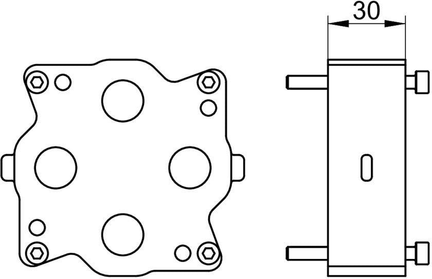KEUCO Verlängerungsset 59970 für FLEXX Box – 30 mm Armaturenzubehör