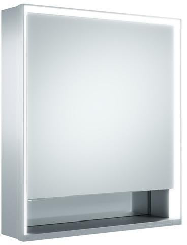 KEUCO Royal Lumos Spiegelschrank 650 mm, rechts, silber-eloxiert, LED-Beleuchtung