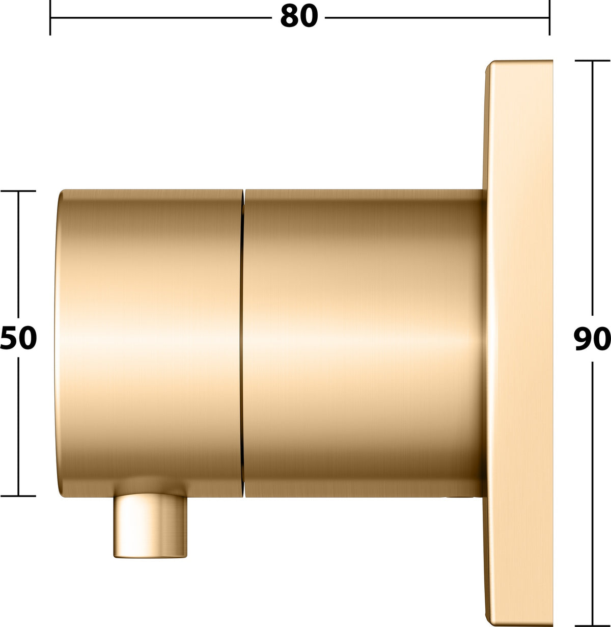 KEUCO IXMO Comfort 2-Wege Umstellventil Unterputz DN15 – Messing gebürstet, rund