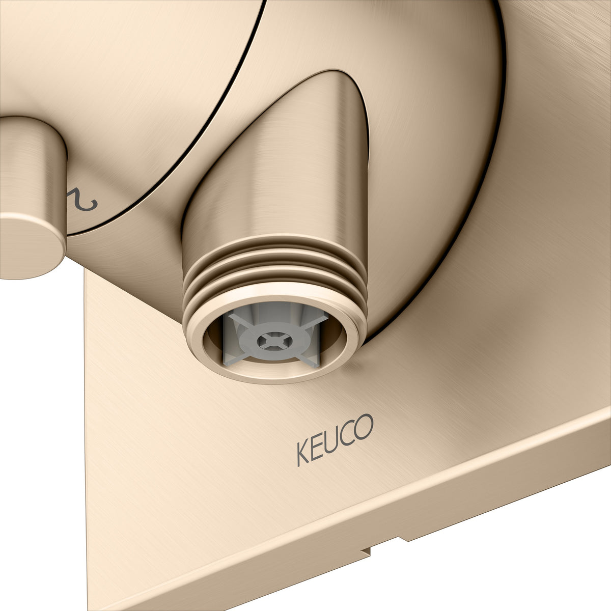 KEUCO IXMO Comfort 2-Wege Umstellventil eckig Bronze gebürstet mit Schlauchanschluss