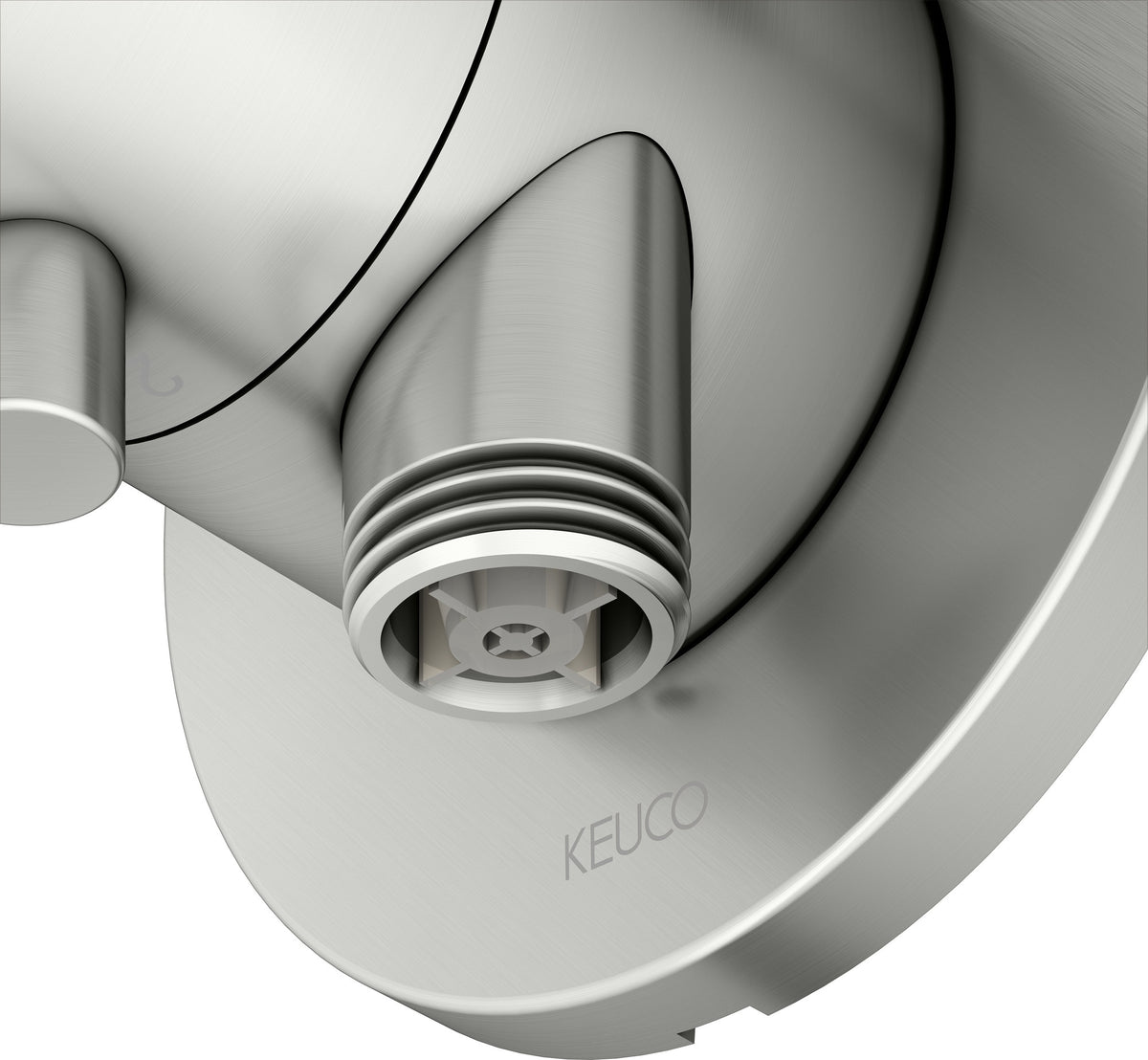 KEUCO IXMO Comfort 2-Wege Umstellventil Unterputz DN15 – Messing gebürstet, rund