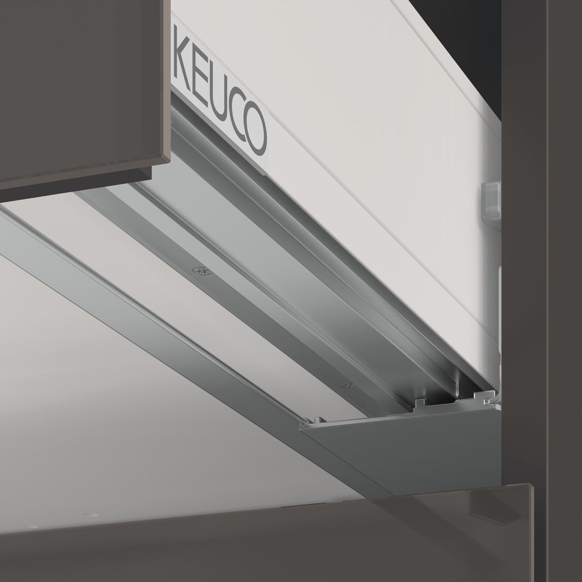 KEUCO X-Line Waschtischunterbau 1200 mm mit 2 Auszügen, anthrazit, wandmontiert, ohne Griff
