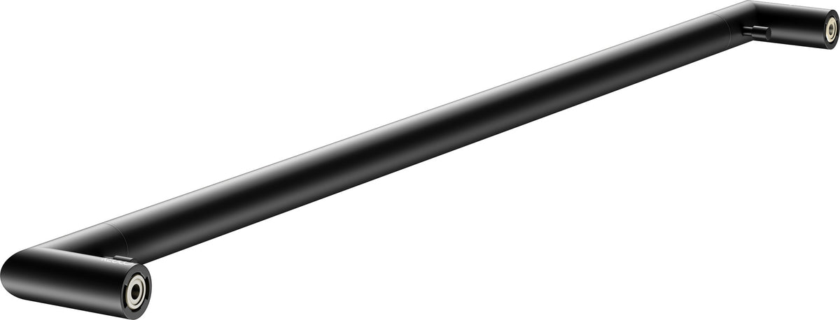 KEUCO REVA Badetuchhalter 600 mm schwarz matt mit integriertem Haken – Wandmontage