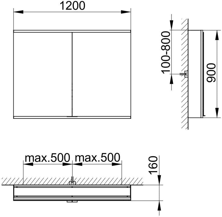 KEUCO Royal Modular 2.0 Spiegelschrank beleuchtet 600 mm mit Steckdose und USB