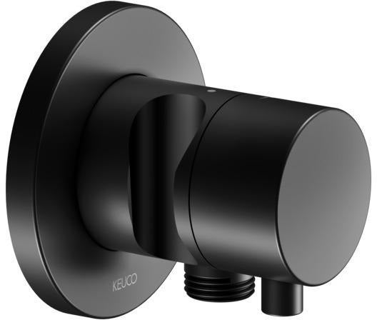 KEUCO IXMO Comfort Absperrventil UP DN15 mit Schlauchanschluss, rund schwarz matt