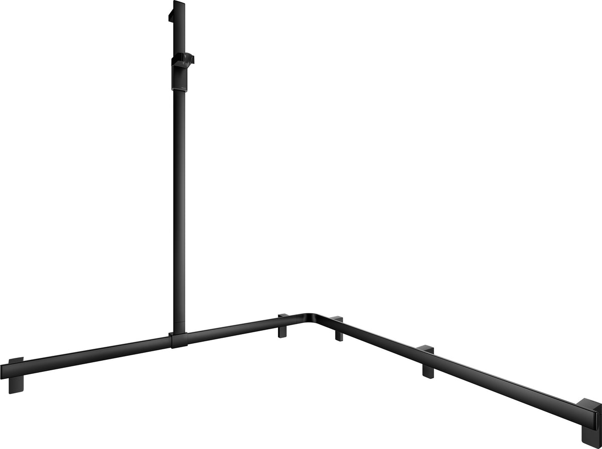 KEUCO AXESS Duschhandlauf 850 mm rechts mit Brausestange, silber-eloxiert