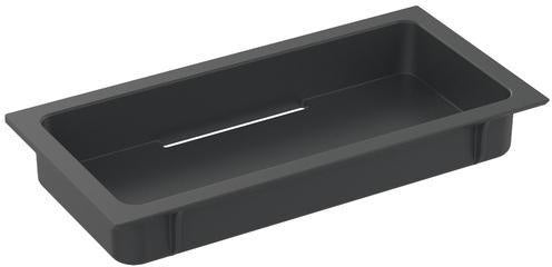 KEUCO PLAN Haltegriff 135 mm Kunststoff-Einsatz schwarzgrau – Ersatzteil für Serie Plan