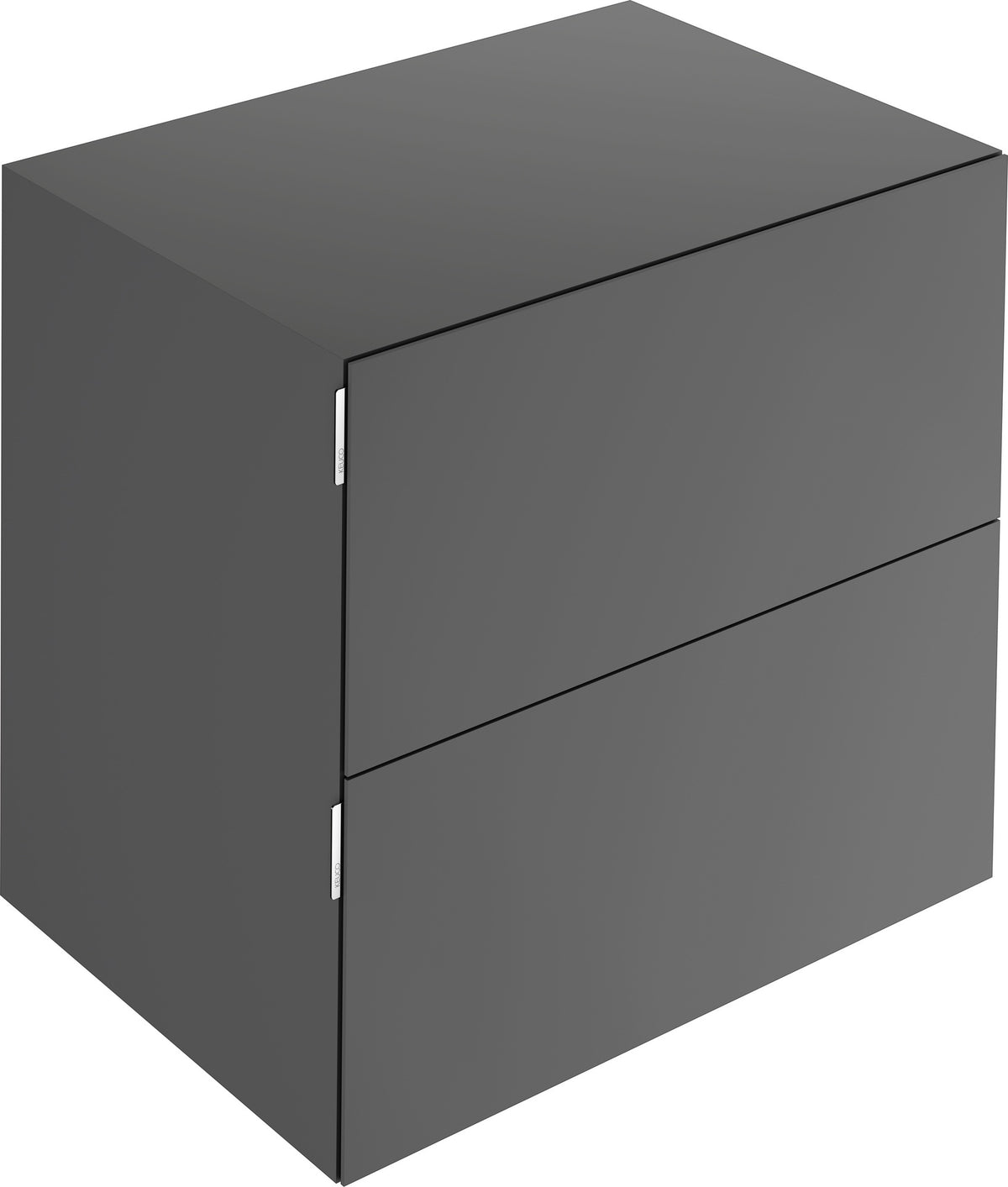 KEUCO Edition 11 Art Sideboard 400 mm mit 2 Auszügen und Beleuchtung – Weiß / Glas Weiß