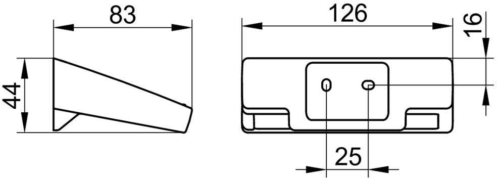 KEUCO Aveno Toilettenpapierhalter 14662, offene Form, verchromt – Wandmontage