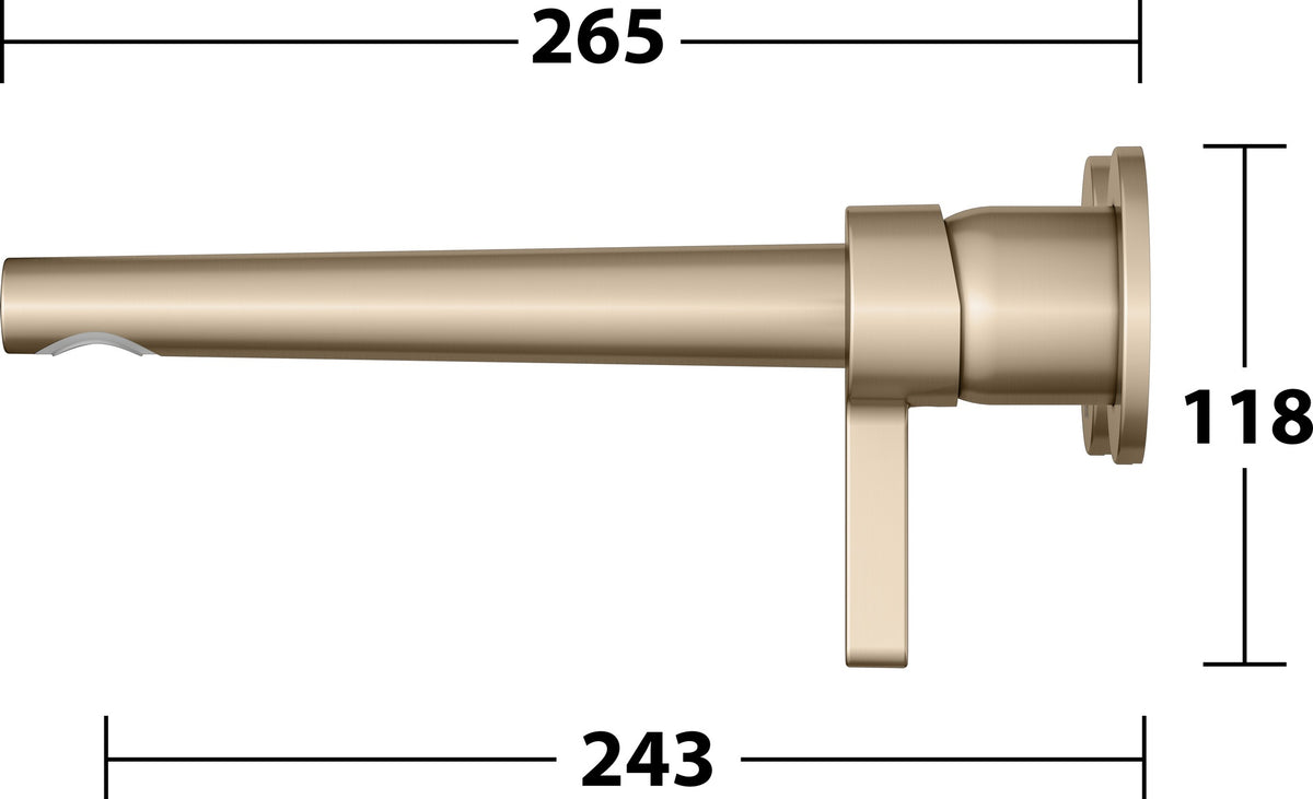KEUCO Edition 400 Einhebel-Waschtischmischer Unterputz, Ausladung 197 mm, Bronze gebürstet