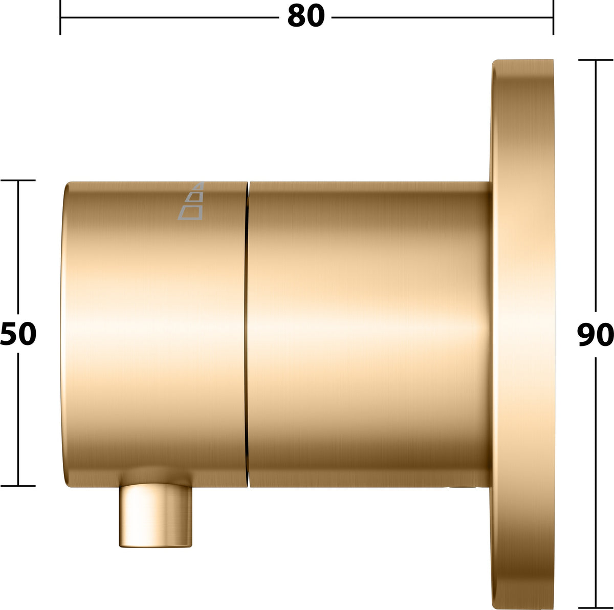KEUCO IXMO Comfort Absperrventil Unterputz DN15 rund Messing gebürstet 59541