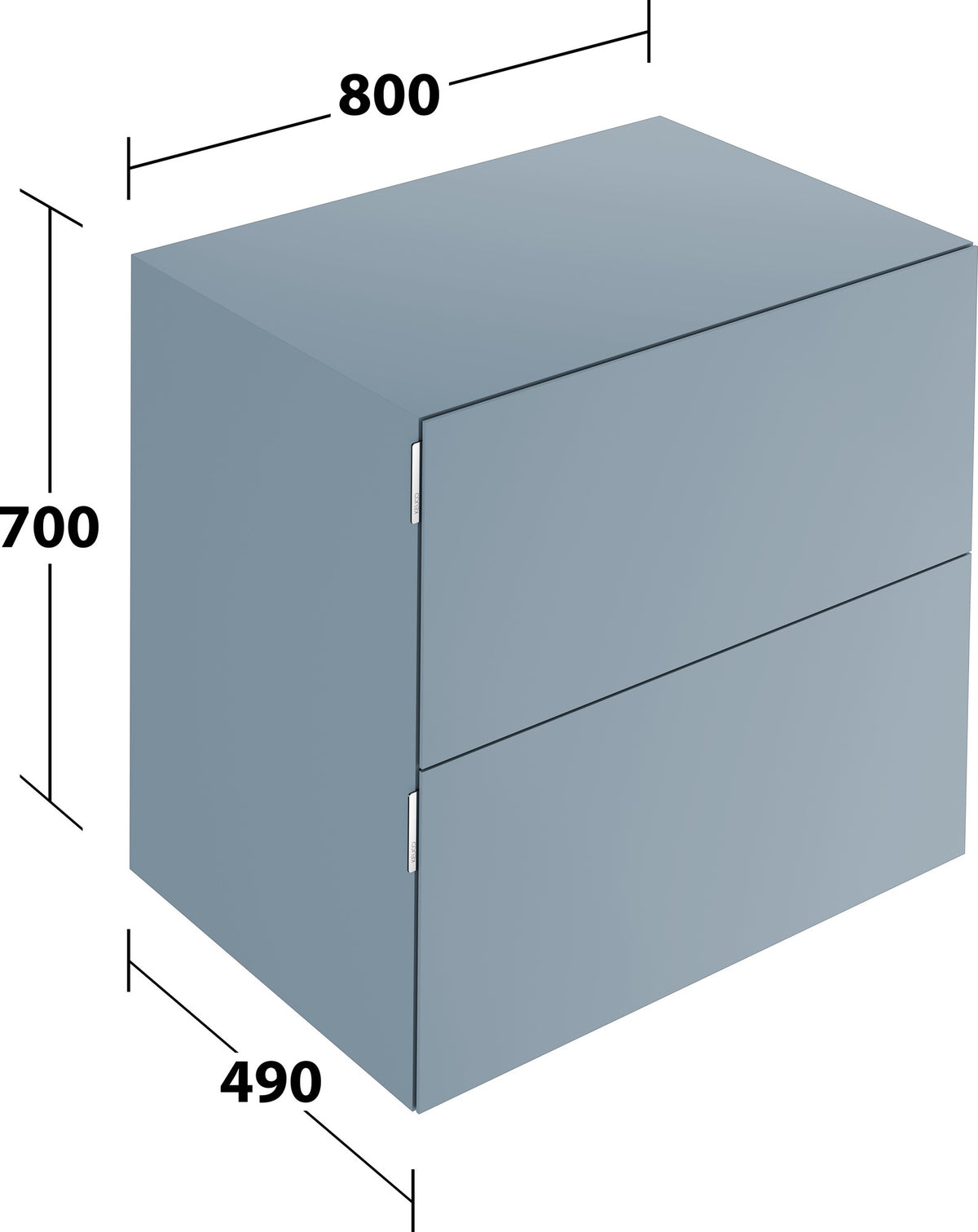 KEUCO Edition 11 Art Sideboard 400 mm mit 2 Auszügen und Beleuchtung – Weiß / Glas Weiß