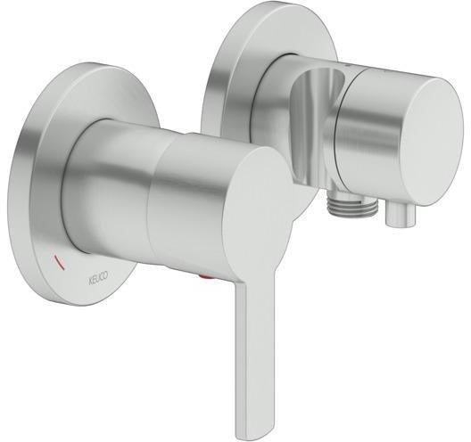 KEUCO Plan Blue Unterputz Einhebelmischer Aluminium-Finish – Fertigmontageset