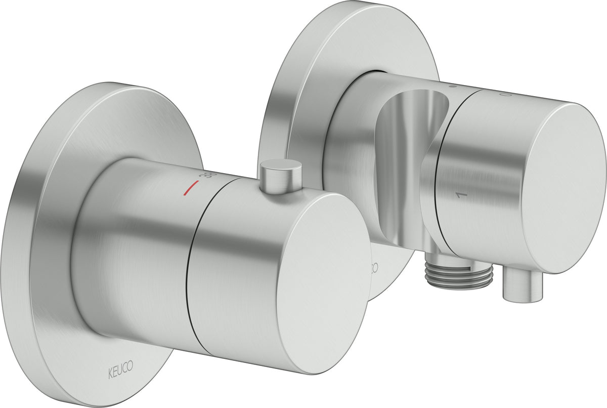KEUCO Plan blue Thermostatarmatur Set Unterputz 2-Wege aluminium-finish