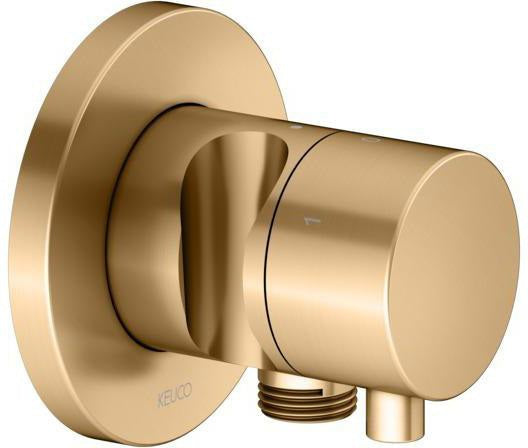KEUCO IXMO Comfort 3-Wege Ab- und Umstellventil Unterputz, rund, Messing gebürstet