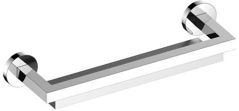 KEUCO Edition 90 Duschablage 400 mm verchromt/Aluminium mit integriertem Glasabzieher
