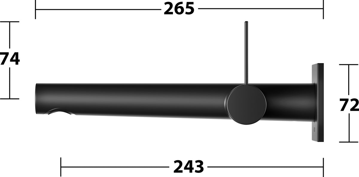 KEUCO IXMO Pure Einhebel-Waschtischmischer Unterputz, eckig, Ausladung 165 mm, schwarz matt