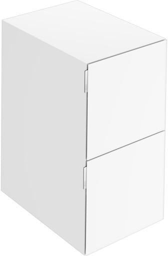 KEUCO Edition 11 Art Sideboard 400 mm mit 2 Auszügen und Beleuchtung – Weiß / Glas Weiß