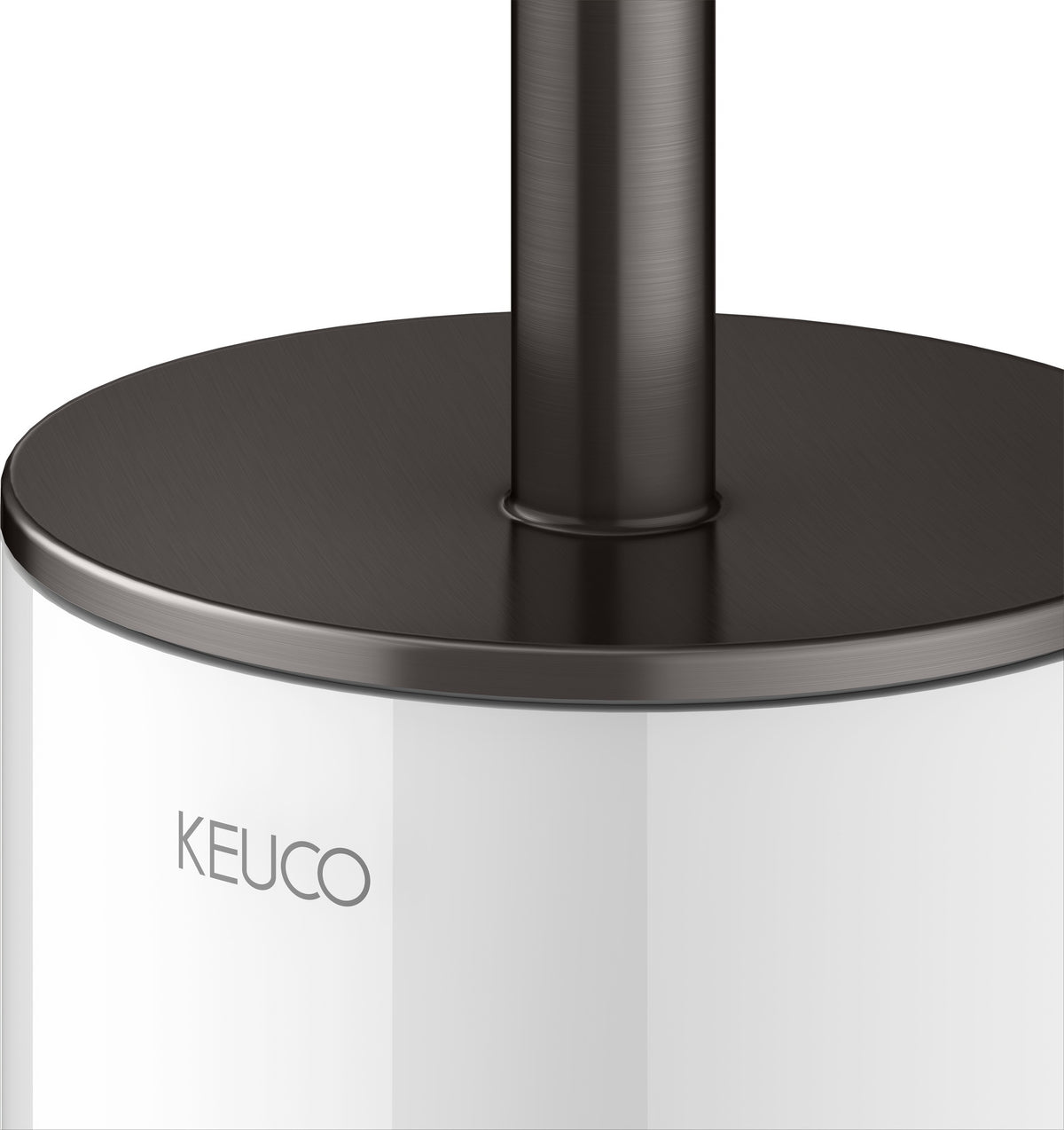 KEUCO Edition 400 Toilettenbürstengarnitur mit Echtkristalleinsatz, Nickel gebürstet