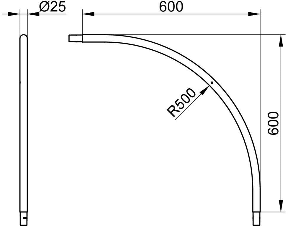 KEUCO Rohrbogen Plan 14925, 90 Grad, verchromt – Hochwertiger Duschbogen für Viertelkreisduschen