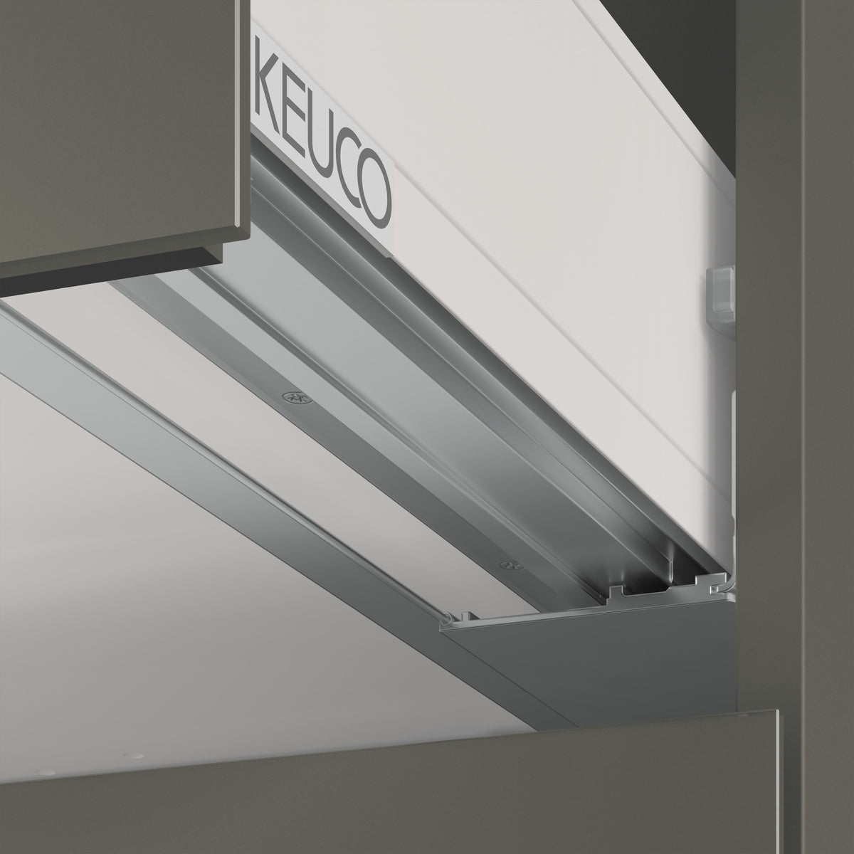 KEUCO X-Line Waschtischunterbau 1200 mm mit 2 Auszügen, anthrazit, wandmontiert, ohne Griff
