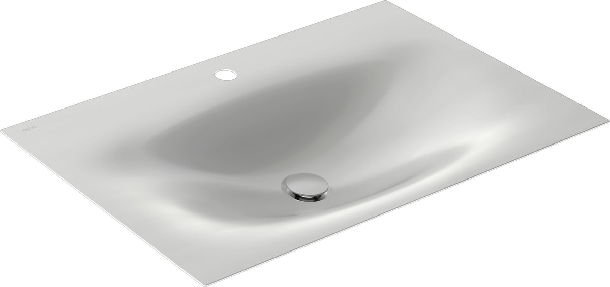KEUCO Edition 11 Art Emaille-Waschtisch 806 mm mit 1-Loch-Bohrung in Weiß
