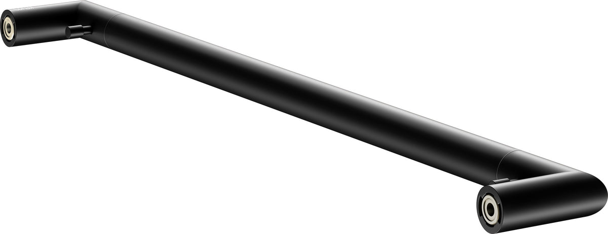 KEUCO REVA Badetuchhalter 600 mm schwarz matt mit integriertem Haken – Wandmontage