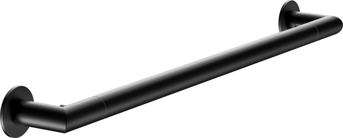 KEUCO REVA Badetuchhalter 600 mm schwarz matt mit integriertem Haken – Wandmontage