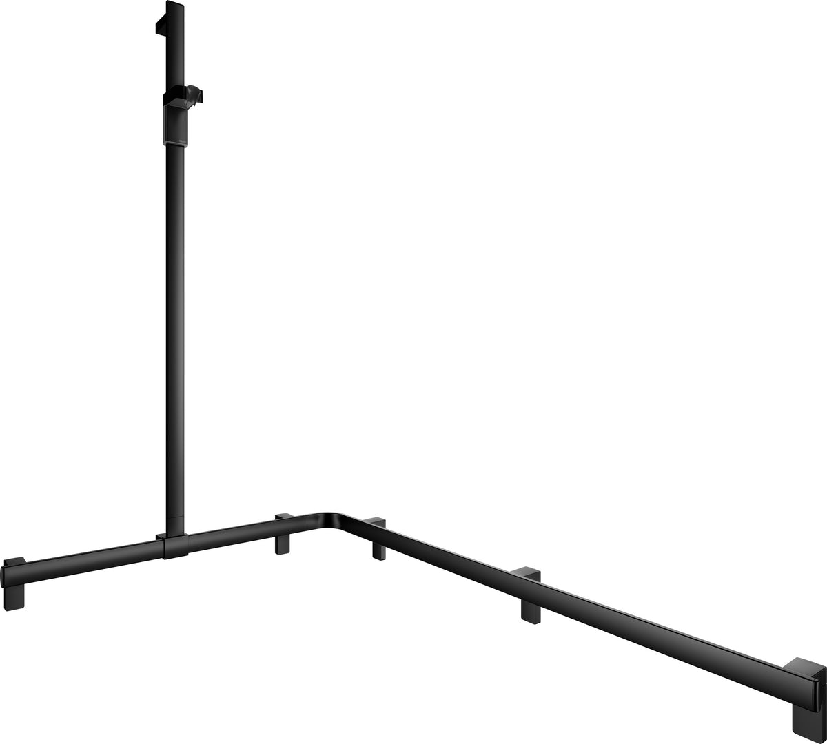 KEUCO AXESS Duschhandlauf 850 mm rechts mit Brausestange, silber-eloxiert