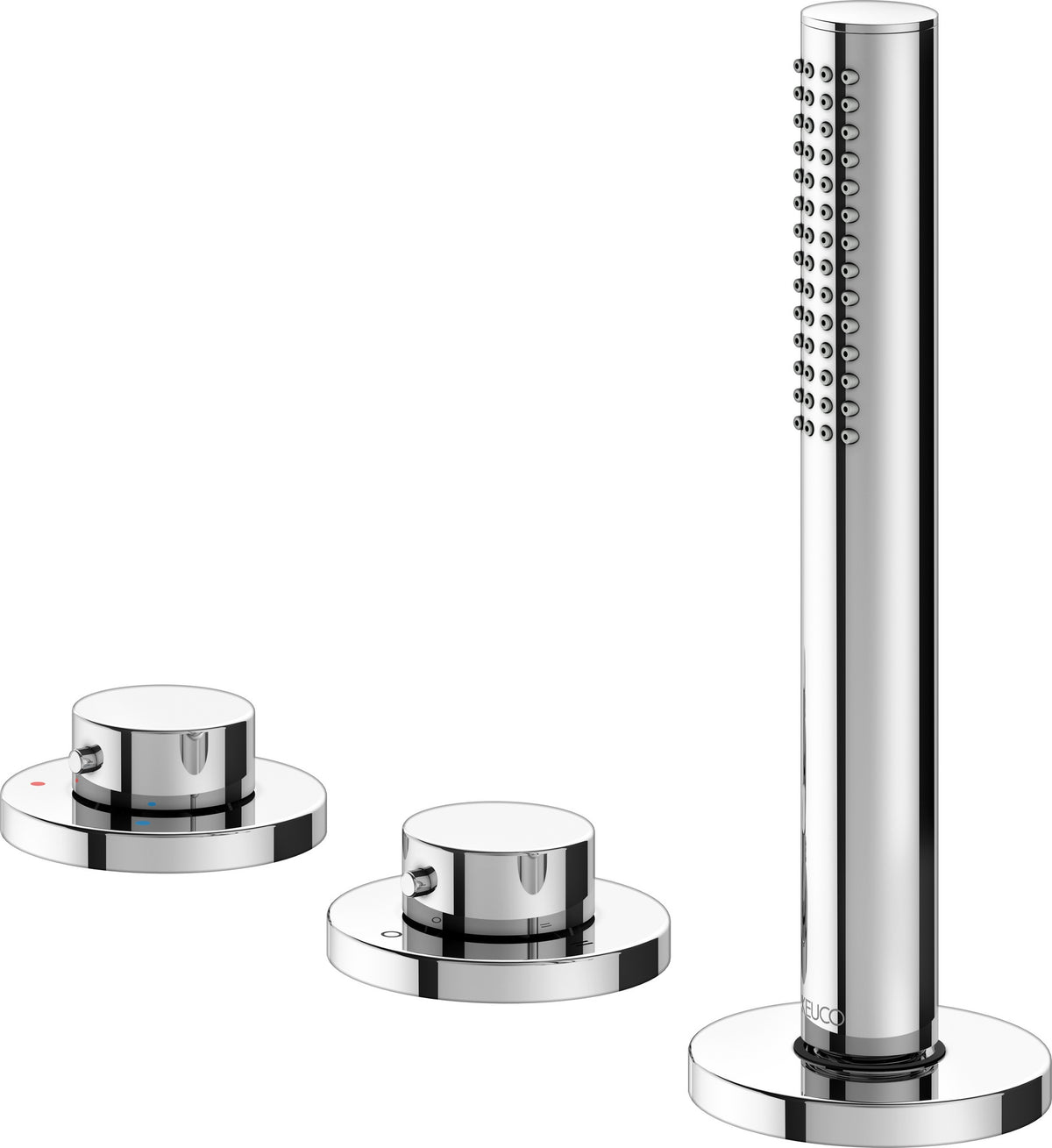 KEUCO Edition 400 Wannenmischer 4-Loch Wannenrandmontage 220 mm verchromt mit Brausehalter