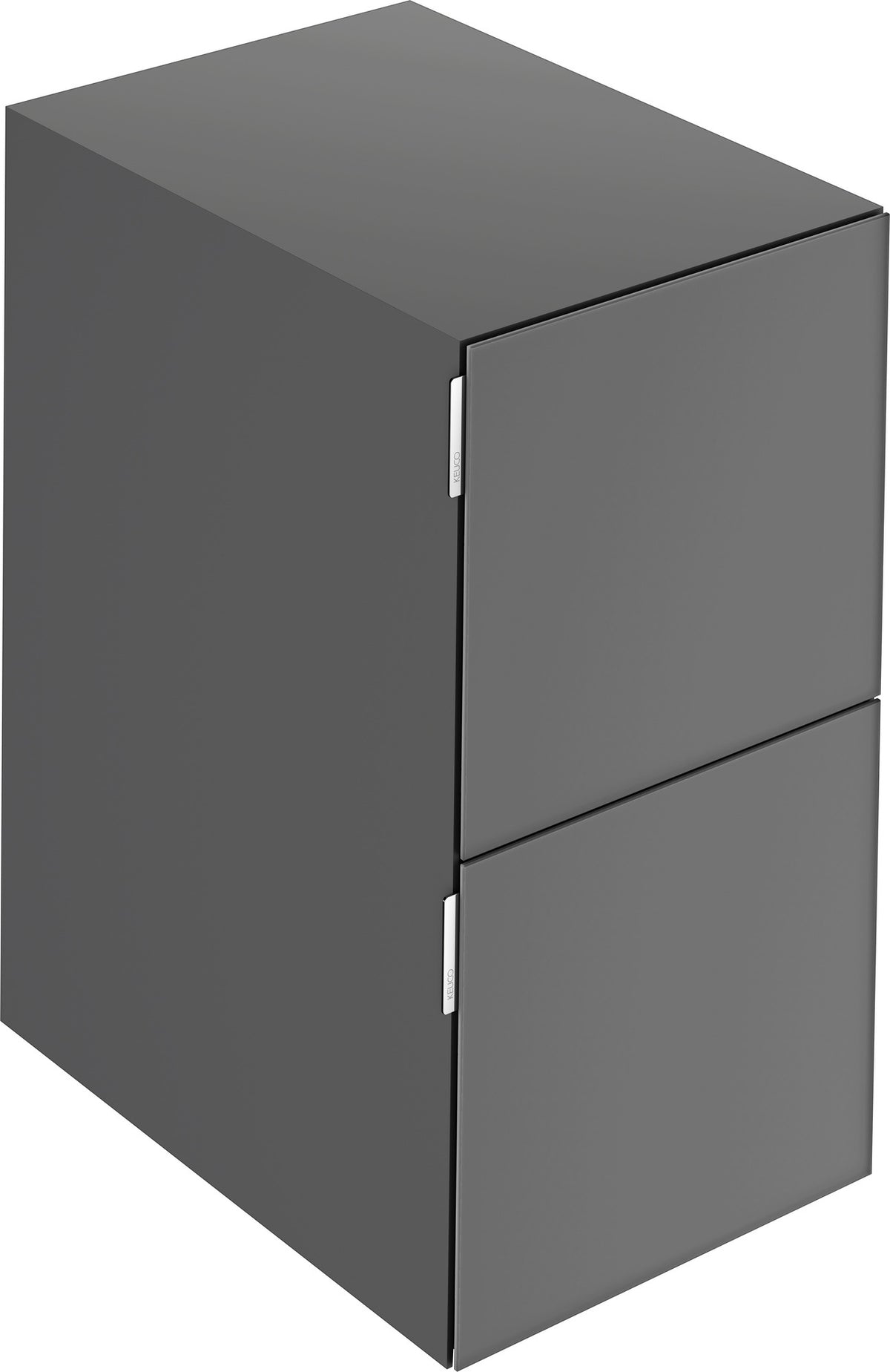 KEUCO Edition 11 Art Sideboard 400 mm mit 2 Auszügen und Beleuchtung – Weiß / Glas Weiß
