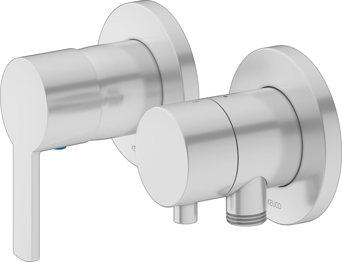 KEUCO Plan Blue Unterputz Einhebelmischer Aluminium-Finish – Fertigmontageset