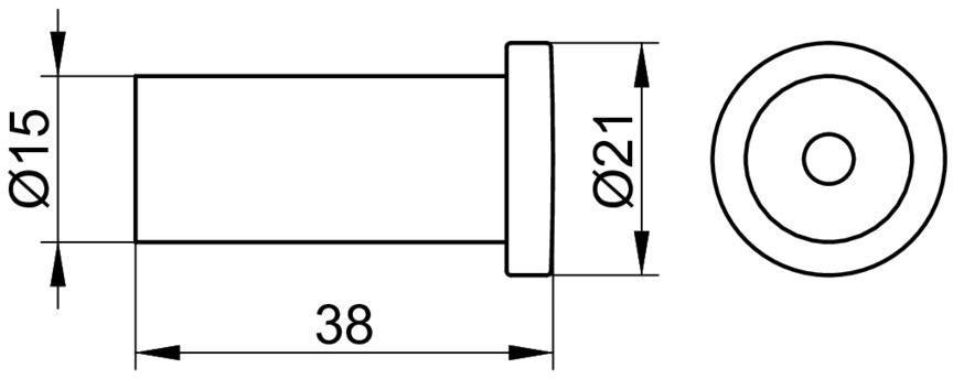 KEUCO Plan Handtuchhaken 38 mm verchromt – Wandmontage Einfachhaken aus Metall